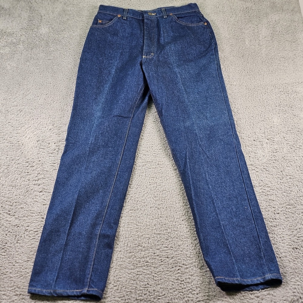 Lee Riders Jeans Womens 16 Medium Blue Straight Leg High Rise Made In USA‎ 32x32